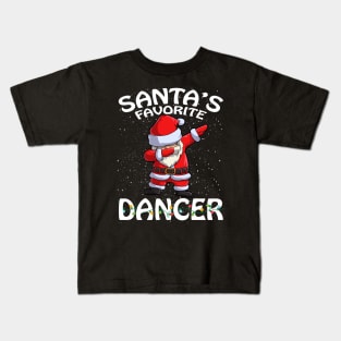 Santas Favorite Dancer Christmas Kids T-Shirt